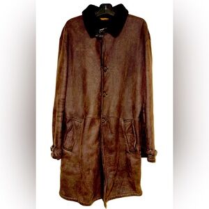 SERAPHIN PARIS SHEARLING COAT IN CHOCOLATE BROWN